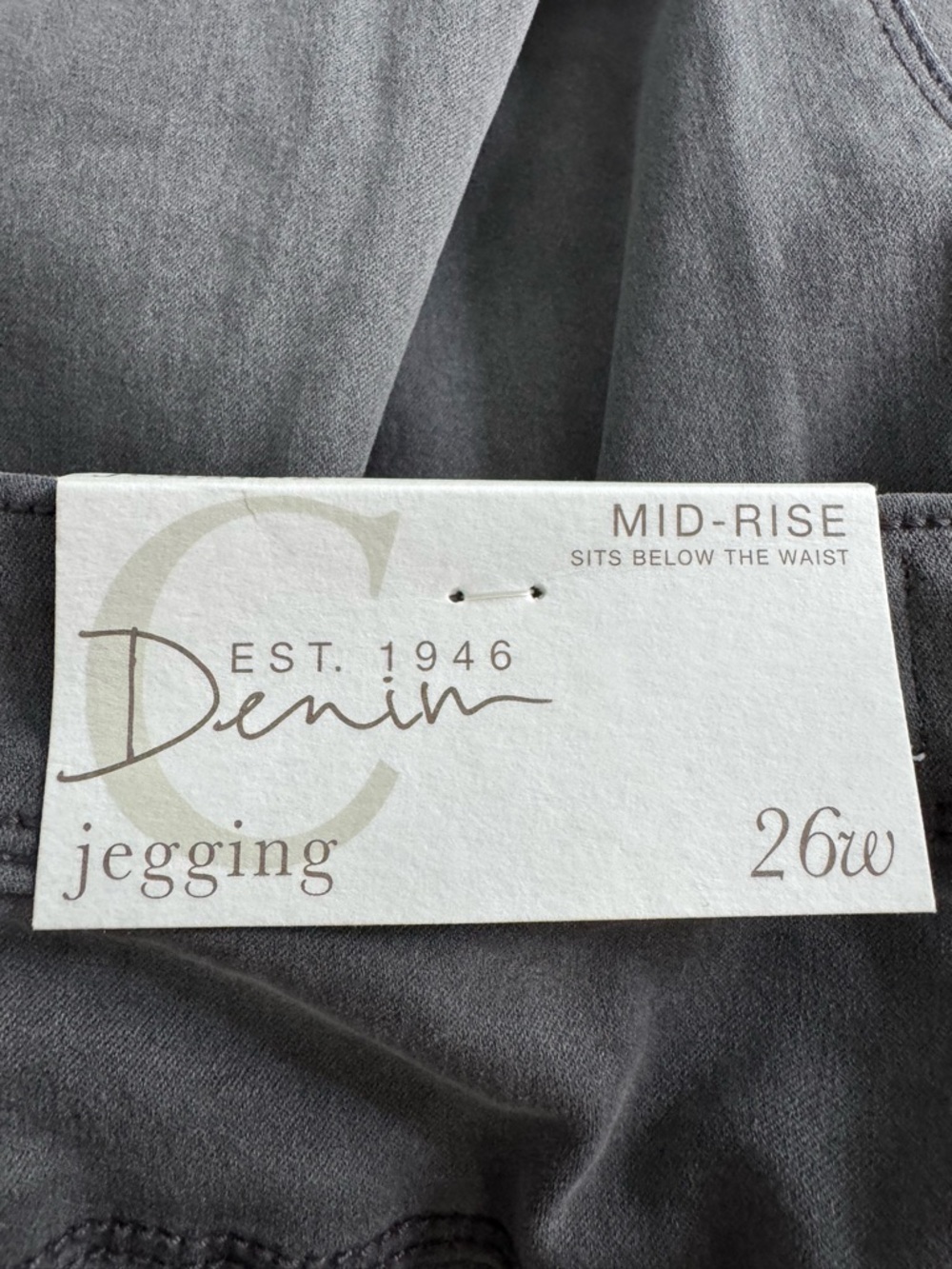Cato Gray Mid-Rise Denim Jeggings